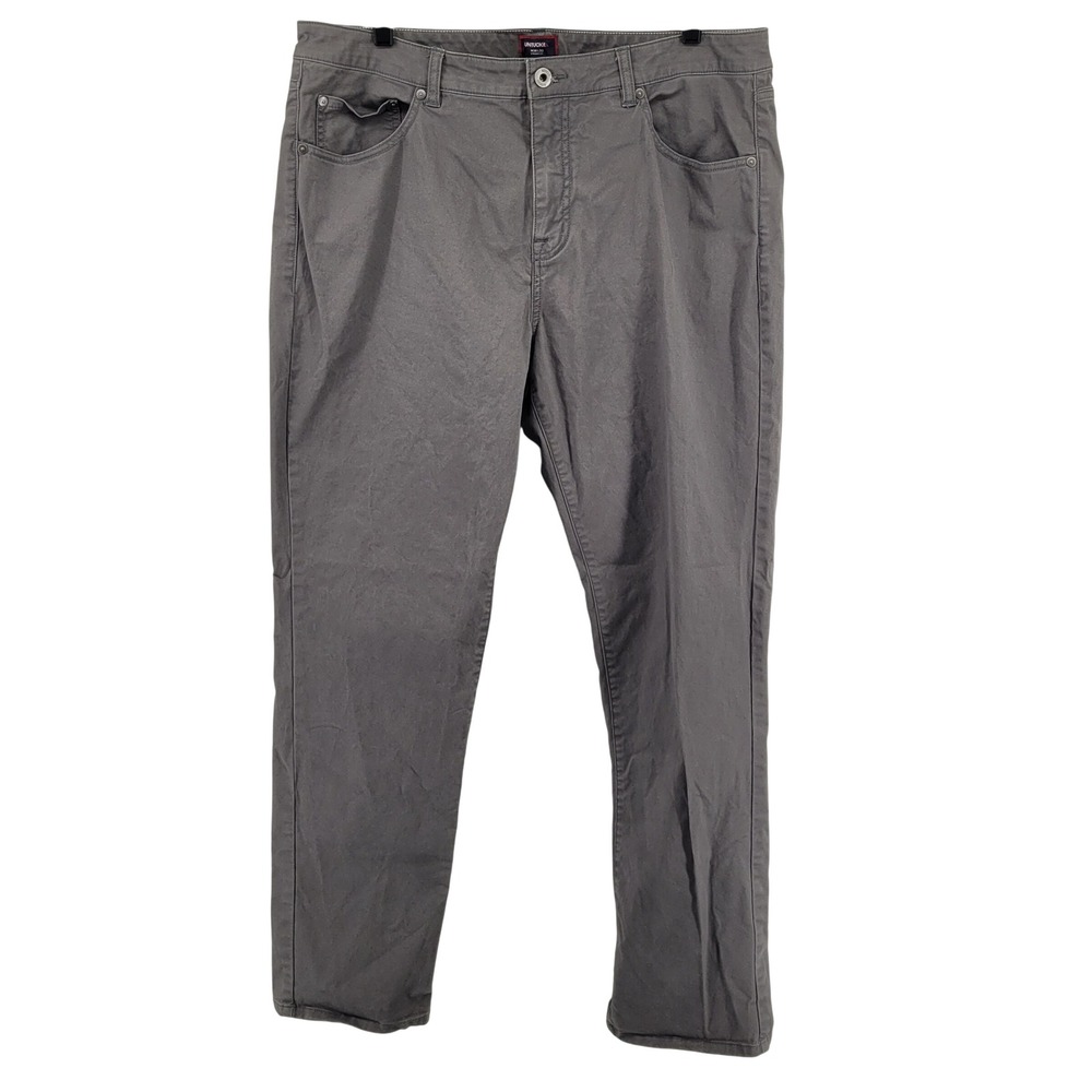 UNTUCKit Straight Fit‎ Mens 36x32 Gray Cotton Elastane Dress Pants